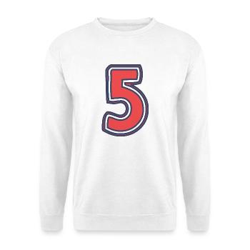 5. 5 ANS. 5e ANNIVERSAIRE. ANNIVERSAIRE 5 ANS - Sweat-shirt Unisexe - blanc - Devant