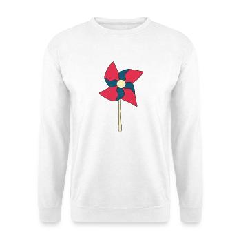 Windrad  - Unisex Pullover - Weiß - Vorne - Alina (178cm) & Michal (187cm)
