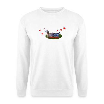I love you - Unisex Pullover - Weiß - Vorne - Alina (178cm) & Michal (187cm)