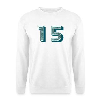 15 - Unisex Pullover - Weiß - Vorne - Alina (178cm) & Michal (187cm)