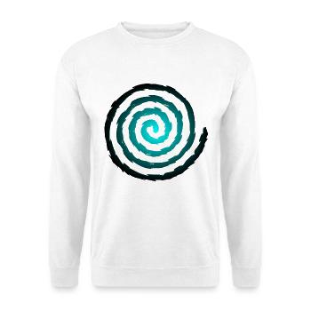 Spirale Symbol Wachstum und Erweiterung - Unisex Pullover - Weiß - Vorne - Alina (178cm) & Michal (187cm)