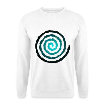 Spirale Symbol Wachstum und Erweiterung - Unisex Pullover - Weiß - Vorne - Alina (178cm) & Michal (187cm)