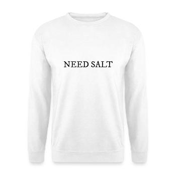 Salz Kochen Backen - Unisex Pullover - Weiß - Vorne - Alina (178cm) & Michal (187cm)