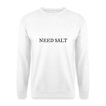 Salz Kochen Backen - Unisex Pullover - Weiß - Vorne - Alina (178cm) & Michal (187cm)