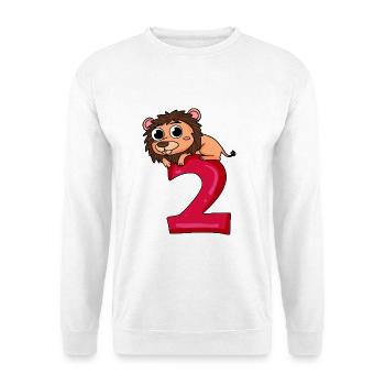 2 Geburtstag Löwe - 2 Jahre alt Geschenk - Unisex Pullover - Weiß - Vorne