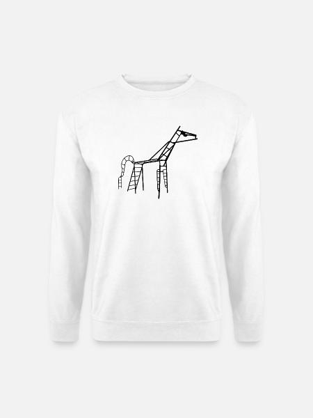Gdansker Pferd einfarbig - Unisex Pullover - Weiß