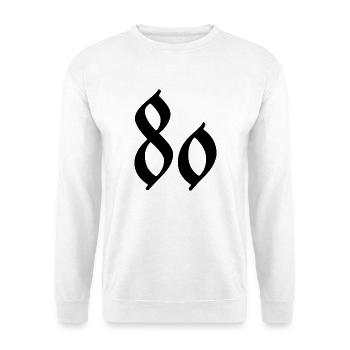 80. 80 ANS. 80e ANNIVERSAIRE. ANNIVERSAIRE 80 ANS. - Sweat-shirt Unisexe - blanc - Devant