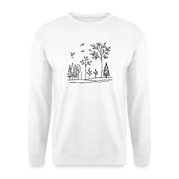 Pure Nature - Unisex Pullover - Weiß - Vorne - Alina (178cm) & Michal (187cm)