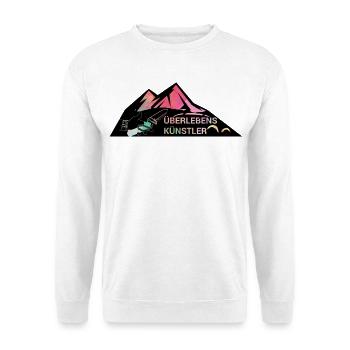 Survival-Ready #Überlebenskünstler - Unisex Pullover - Weiß - Vorne - Alina (178cm) & Michal (187cm)