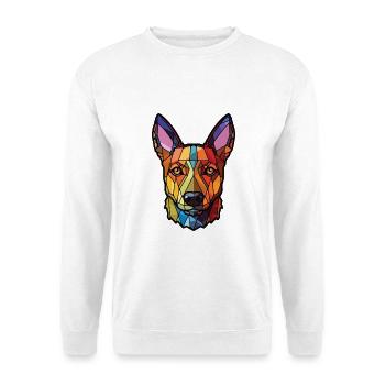 Lancashire Heeler Ormskirk Terrier Hund Aquarell - Unisex Pullover - Weiß - Vorne - Alina (178cm) & Michal (187cm)