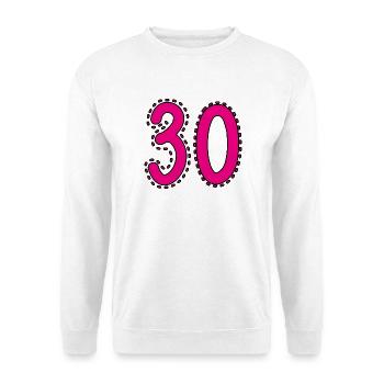 30. 30 YEARS. 30th ANNIVERSARY. 30 YEARS ANNIVERSARY. - Unisex Sweatshirt - white - Front