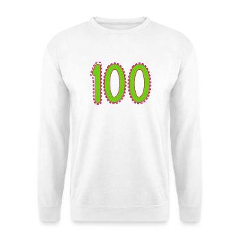 100. 100 YEARS. 100th ANNIVERSARY. BIRTHDAY 100 - Unisex Sweatshirt - white - Front