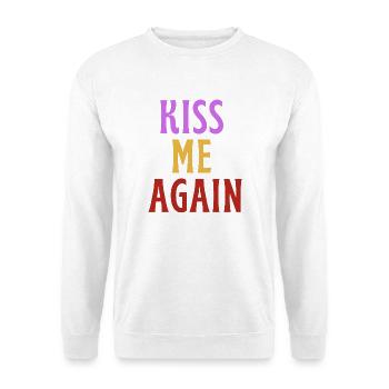 Küss mich wieder - LIEBE! - Unisex Pullover - Weiß - Vorne - Alina (178cm) & Michal (187cm)