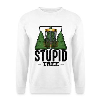 Stupid Tree Disc Golf saying Frisbee gift - Unisex Sweatshirt - white - Front