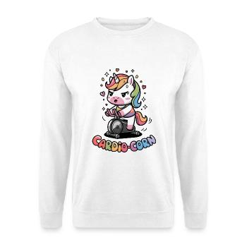 Kardio-Mais - Unisex Pullover - Weiß - Vorne - Alina (178cm) & Michal (187cm)