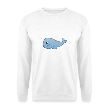 Whale - Unisex Pullover - Weiß - Vorne - Alina (178cm) & Michal (187cm)