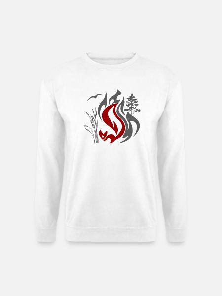 Waldbrandgefahr Zeichen Eichhörnchen frei - Unisex Pullover - Weiß