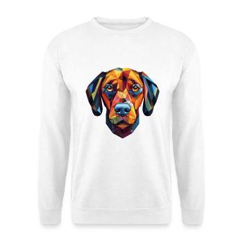 Plott Hunderasse Bunte Aquarell-Illustration - Unisex Pullover - Weiß - Vorne - Alina (178cm) & Michal (187cm)