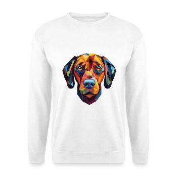 Plott Hunderasse Bunte Aquarell-Illustration - Unisex Pullover - Weiß - Vorne - Alina (178cm) & Michal (187cm)