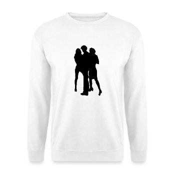 blond girls - Unisex Pullover - Weiß - Vorne - Alina (178cm) & Michal (187cm)