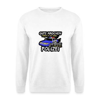 Polizistin - Unisex Pullover - Weiß - Vorne - Alina (178cm) & Michal (187cm)