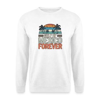 Golf von Mexiko Ozeanisches Becken Touristenattraktion Reisen - Unisex Pullover - Weiß - Vorne - Alina (178cm) & Michal (187cm)