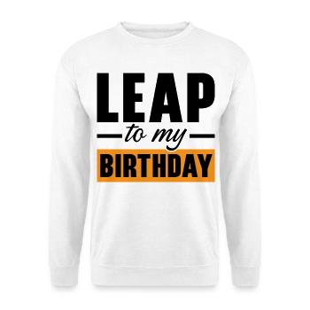 Happy Birthday Schaltjahr 29. Februar Schalttag - Unisex Pullover - Weiß - Vorne - Alina (178cm) & Michal (187cm)