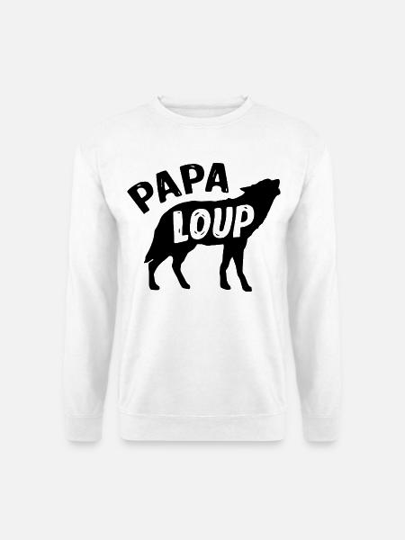 Papa Wolf - Unisex Pullover - Weiß
