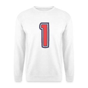 1. 1 AN. 1er ANNIVERSAIRE. ANNIVERSAIRE 1 AN - Sweat-shirt Unisexe - blanc - Devant