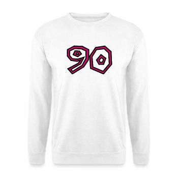 90. 90 ANS. 90e ANNIVERSAIRE. ANNIVERSAIRE 90 ANS. - Sweat-shirt Unisexe - blanc - Devant