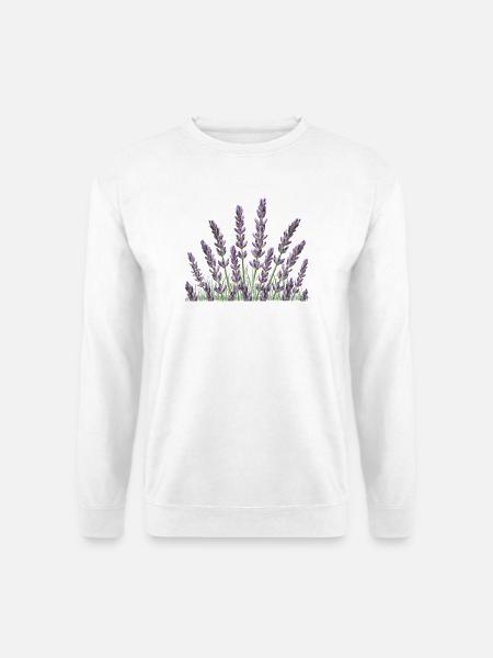 Lavendel Lavendelhalme - Unisex Pullover - Weiß