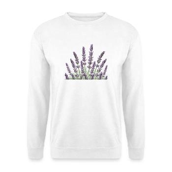 Lavendel Lavendelhalme - Unisex Pullover - Weiß - Vorne - Alina (178cm) & Michal (187cm)