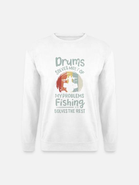 Schlagzeuger Schlagzeug spielen - Unisex Pullover - Weiß