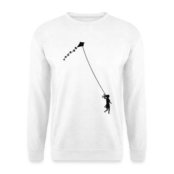 Let´s go fly a kite! - Unisex Pullover - Weiß - Vorne - Alina (178cm) & Michal (187cm)