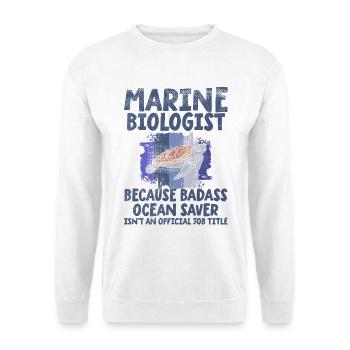 Meeresbiologe - Unisex Pullover - Weiß - Vorne - Alina (178cm) & Michal (187cm)