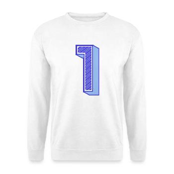 1. 1 JAHR. 1. JAHRESTAG. 1 JAHR GEBURTSTAG - Unisex Pullover - Weiß - Vorne