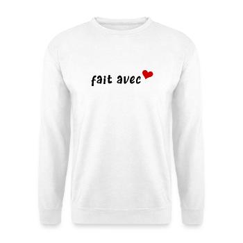 fait avec amour - Sweat-shirt Unisexe - blanc - Devant