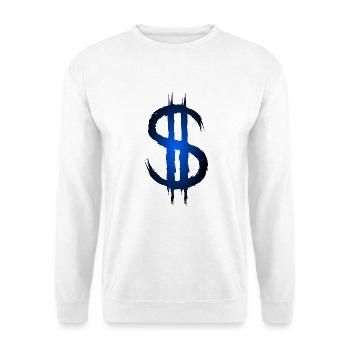 Dollarzeichen Dollar Geld Symbol - Unisex Pullover - Weiß - Vorne - Alina (178cm) & Michal (187cm)