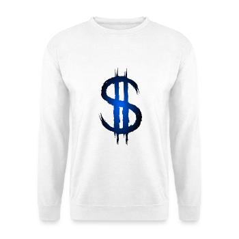 Dollarzeichen Dollar Geld Symbol - Unisex Pullover - Weiß - Vorne - Alina (178cm) & Michal (187cm)