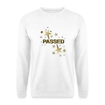Führerschein bestanden Ausbildung bestanden - Unisex Pullover - Weiß - Vorne - Alina (178cm) & Michal (187cm)