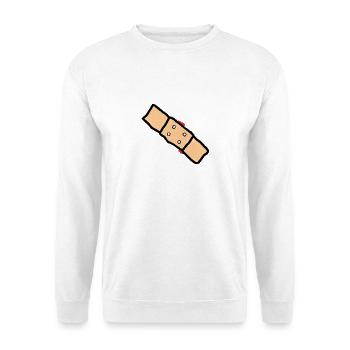 pflaster mit blut - Unisex Pullover - Weiß - Vorne - Alina (178cm) & Michal (187cm)