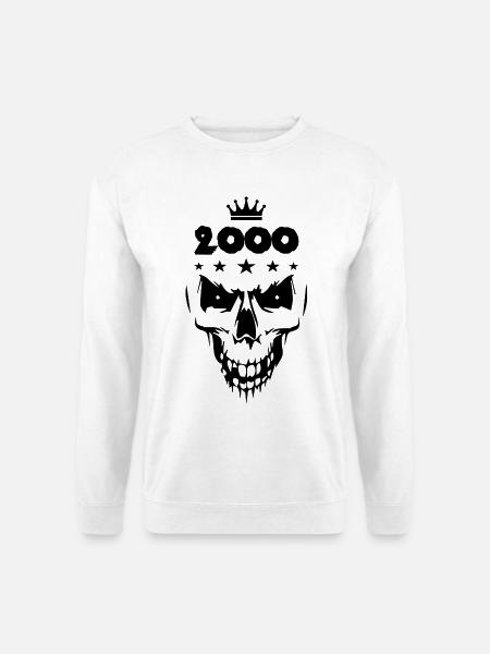 2000 Totenkopf - Unisex Pullover - Weiß