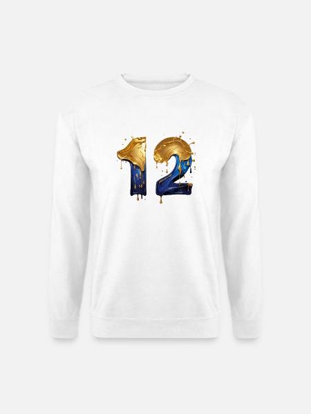 NO. 12 NUMBER 12 COOL 12TH BIRTHDAY - Unisex Sweatshirt - white