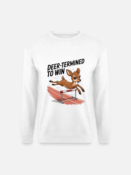 Deer-Termined pour gagner - Sweat-shirt Unisexe - blanc