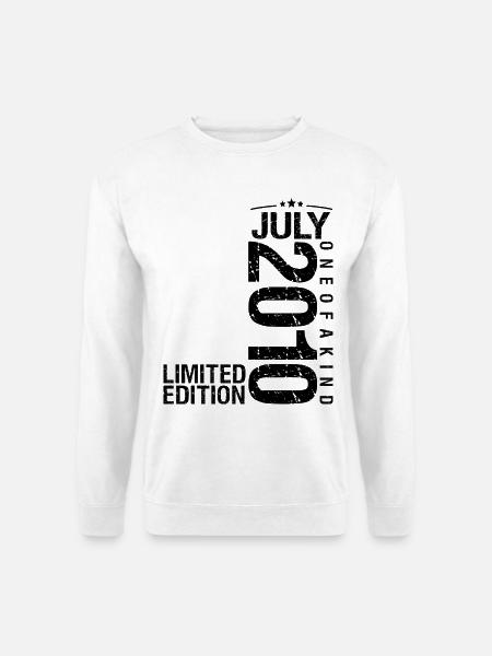 Geburtstag 2010 Juli 2010 Juli 2010 - Unisex Pullover - Weiß
