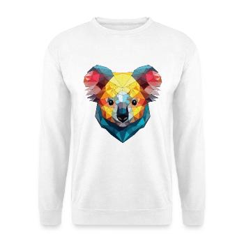 Koala Buntes Aquarell Tier Haustier Illustration - Unisex Pullover - Weiß - Vorne - Alina (178cm) & Michal (187cm)