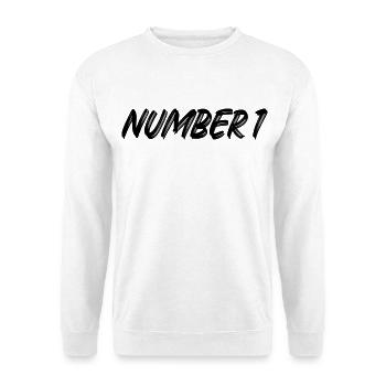 Numéro 1 - un - premier - premier - 1 - numéro 1 - Sweat-shirt Unisexe - blanc - Devant