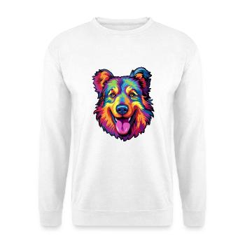 Karpaten-Schäferhund-Rasse-Cartoon Kawaii-Abb. - Unisex Pullover - Weiß - Vorne - Alina (178cm) & Michal (187cm)