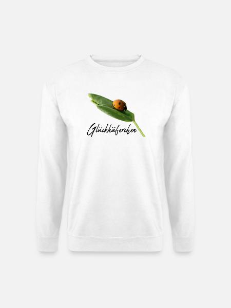 Glückskäferchen Marienkäfer Glücksbringer - Unisex Pullover - Weiß
