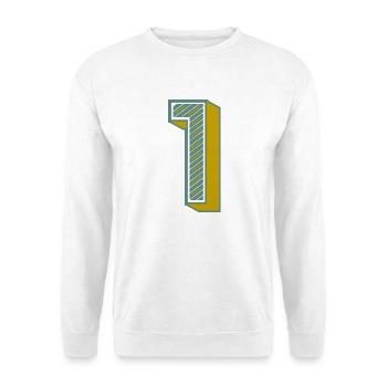 1. 1 JAHR. 1. JAHRESTAG. 1 JAHR GEBURTSTAG - Unisex Pullover - Weiß - Vorne